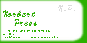 norbert press business card